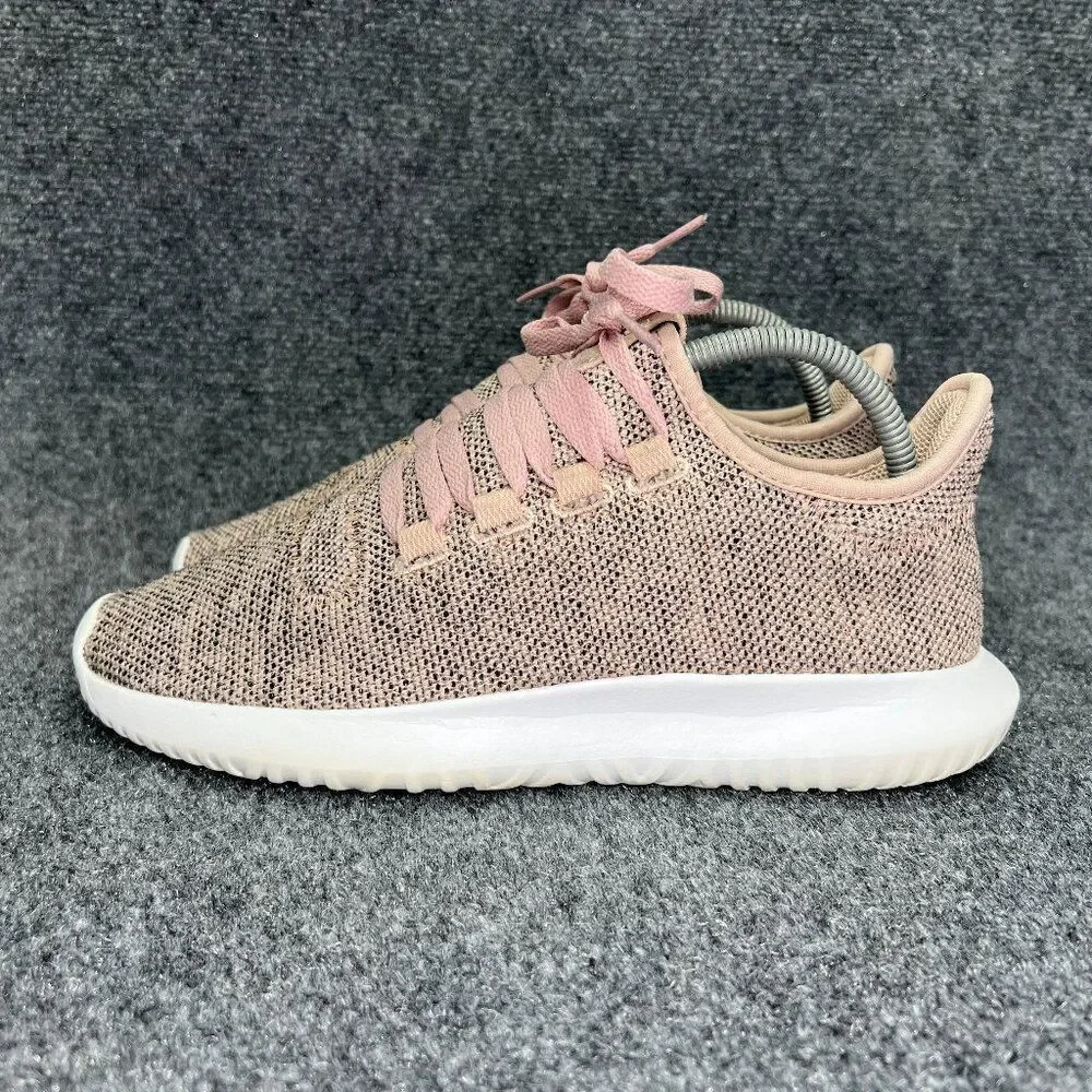 Adidas Originals Tubular Shadow Shoes Women's Size 8.5 Pink Knit Lace Up Running